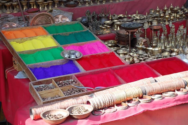 Indian spices at a market