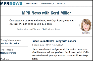 Screen shot of MPR website