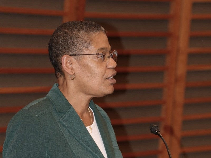 Dean Michelle Williams delivers introductory remarks