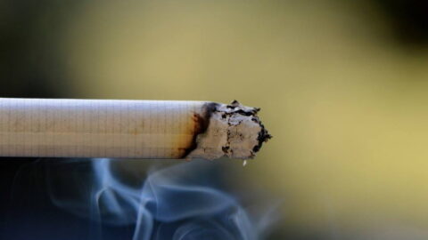 lit cigarette