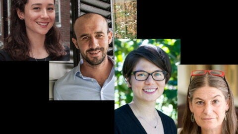 Headshots of Lindsay, Onur, Yulya, and Lisa