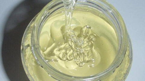 Jar of sugary syrup