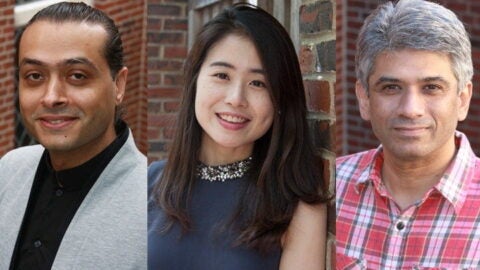 Photos of Adel Daoud, Rockli Kim and S V Subramanian