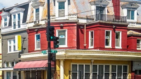Urban housing in a neighborhood that has been gentrified