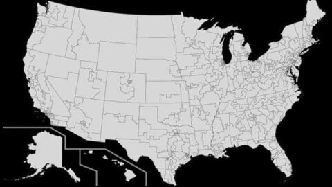 Map of Congressional Districts in U.S.