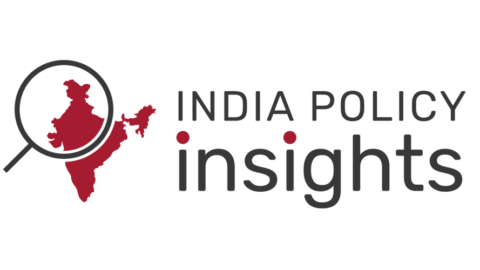 Logo of map of India and magnifying glass for India Policy Insights