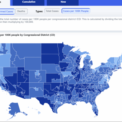 Geographic Insights COVID-19 data by congressional district in US