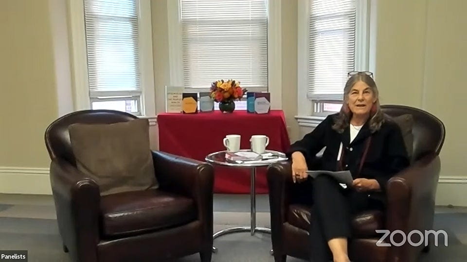 Lisa Berkman speaks to virtual audience with words of welcome