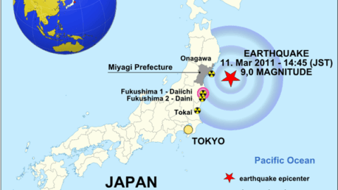 map of 2011 Great Earthquake