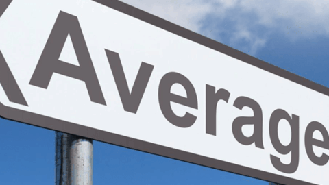 Road sign that says "average"