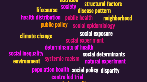 Word cloud about social epi