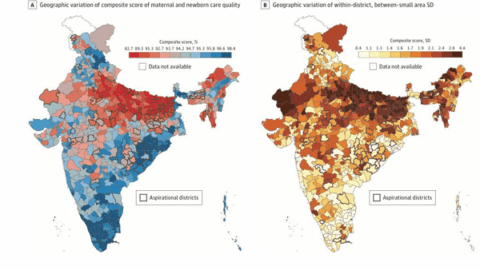 Maps of India showing maternal and newborn health