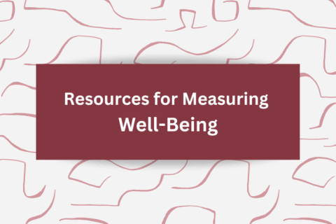 Resources for Measuring Well-Being and abstract shapes in the background