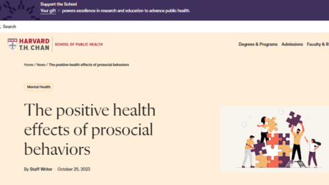 Prosociality in Harvard Chan School news