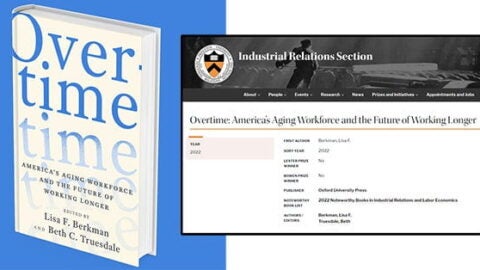 Overtime Book cover with screen shot of Princeton's list of noteworthy books in 2022
