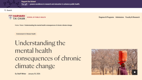 Climate Change in the Chan School news