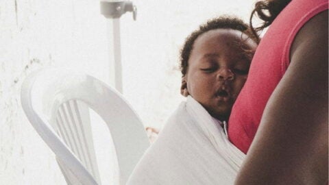 Mother with a Black infant