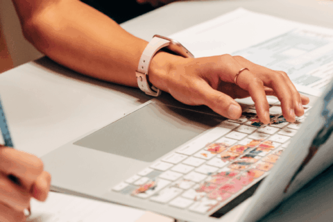hands on keyboard
