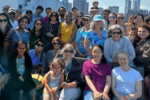 Harvard Pop Center community members at the outing on the Spirit of Boston boat