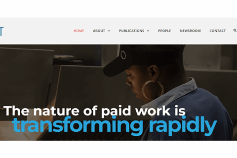 Homepage screen shot of the Shift Project homepage