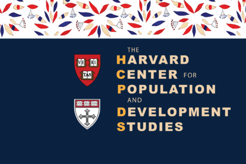Harvard logos with the name of the center